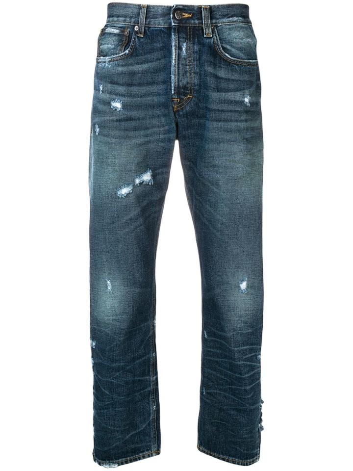 Prps Distressed Straight Jeans - Blue