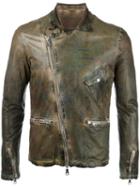 Giorgio Brato Leather Jacket, Men's, Size: 48, Cotton/leather/nylon