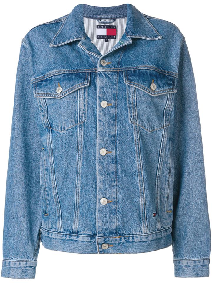 Tommy Jeans Rear Logo Denim Jacket - Blue