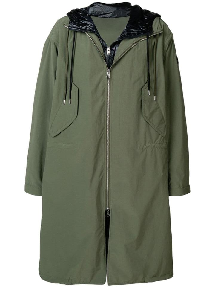 Moncler Layered Hooded Coat - Green