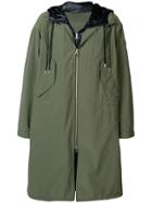 Moncler Layered Hooded Coat - Green