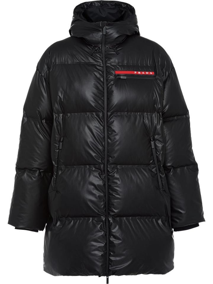 Prada Linea Rossa Puffer Coat - Black