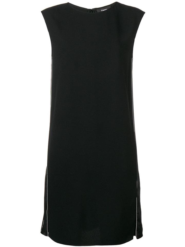 Theory Side-stripe Shift Dress - Black