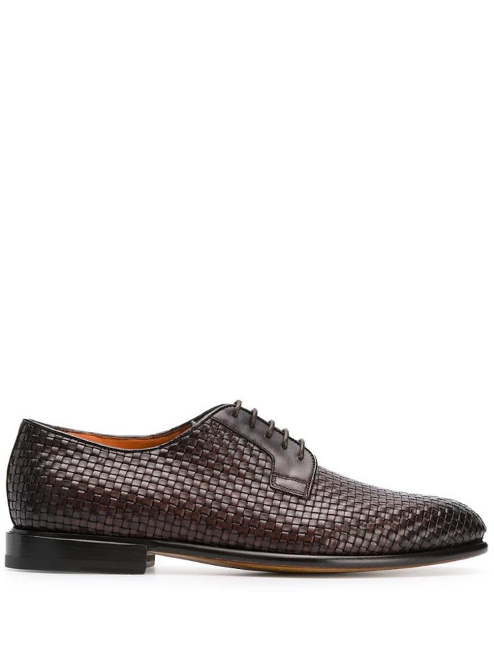 Santoni Woven Oxford - Brown