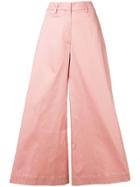L'autre Chose Cropped Flared Trousers - Pink
