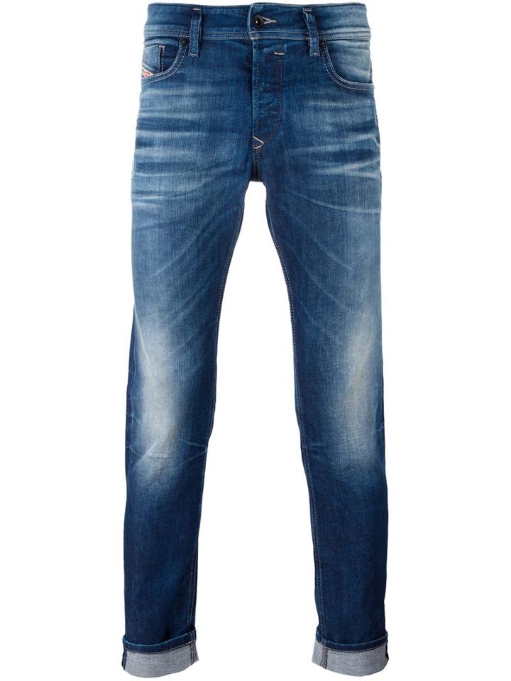 Diesel Slim-fit Jeans, Men's, Size: 31, Blue, Cotton/polyester/spandex/elastane