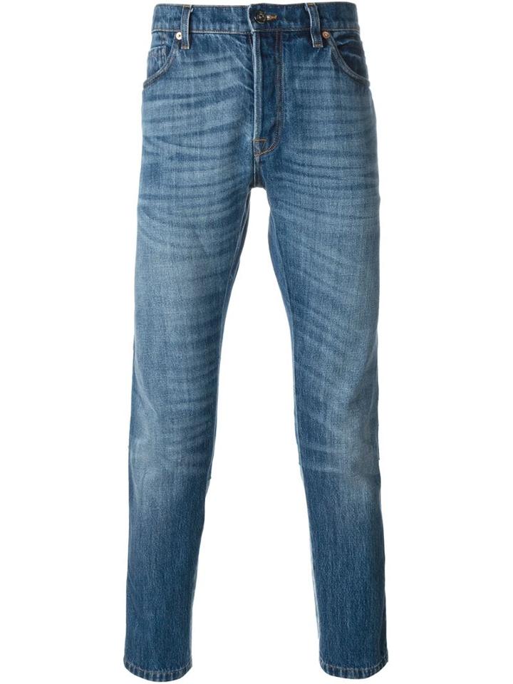 Valentino Skinny Jeans, Men's, Size: 31, Blue, Cotton