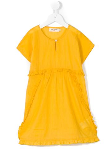Nice Things Mini - Mini Ruffles Dress - Kids - Cotton - 6 Yrs, Yellow/orange