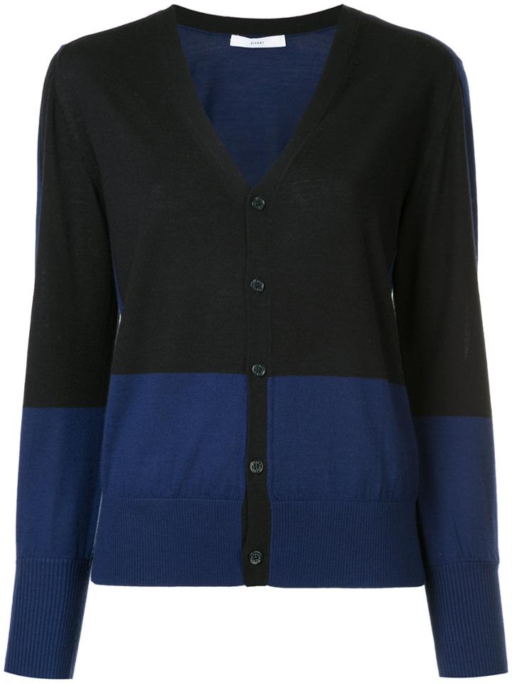 Astraet Contrast Button Up Cardigan - Blue