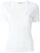 T By Alexander Wang Scoop Neck T-shirt, Women's, Size: Large, White, Rayon