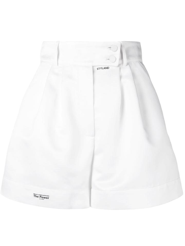 Styland Wide-leg Shorts - White