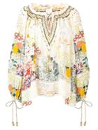Camilla Floral Print Blouse - White