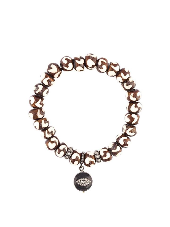 Loree Rodkin Beaded Diamond Charm Bracelet, Women's, Brown