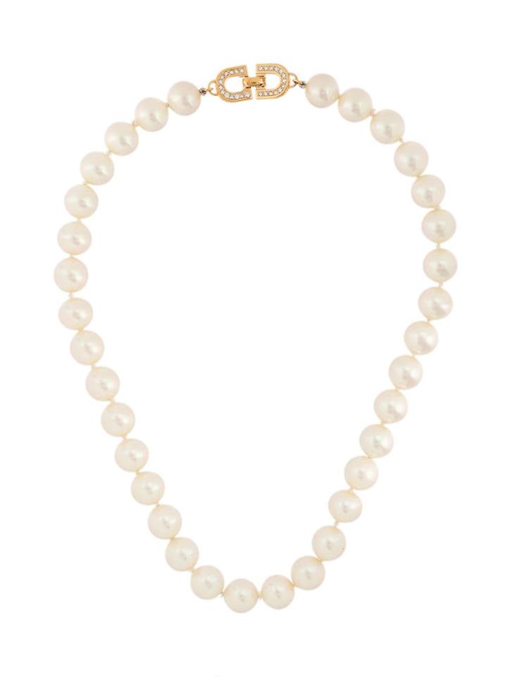 Christian Dior Vintage Pearl Necklace - White