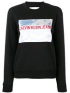 Calvin Klein Jeans Logo Motif Sweatshirt - Black
