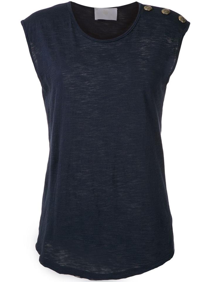 Andrea Bogosian Decorative Buttons Tank - Blue