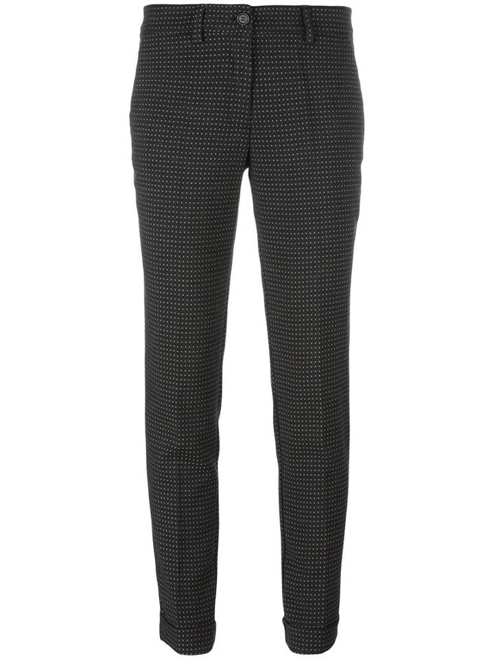 P.a.r.o.s.h. Jacquard Cropped Trousers, Women's, Size: Xl, Black, Polyamide/polyester/spandex/elastane/viscose