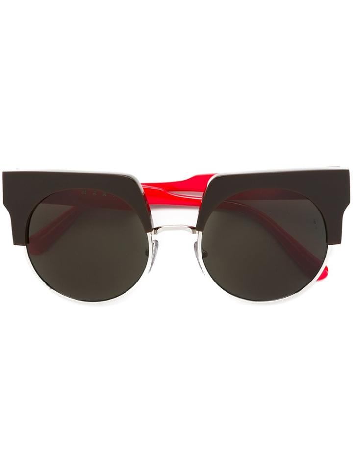 Marni Eyewear 'graphic' Sunglasses - Brown