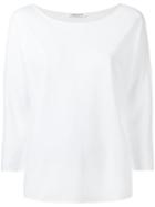 Lamberto Losani Plain Blouse, Women's, Size: Small, White, Cotton/silk