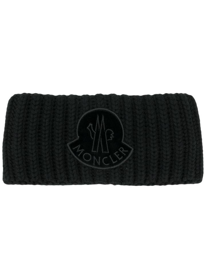 Moncler Cable Knit Head Band - Black