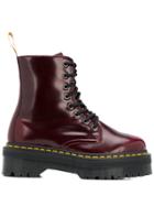 Dr. Martens Leather Lace-up Boots - Red