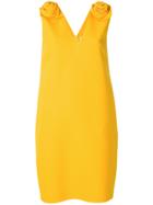 Msgm Rosette-embellished Dress - Yellow & Orange