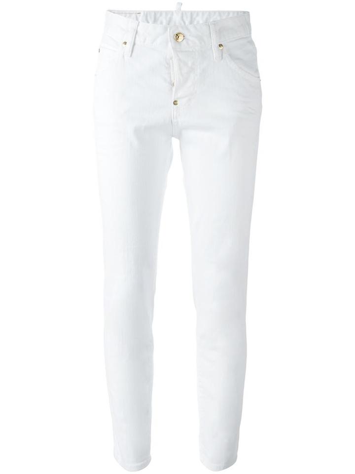 Dsquared2 Skinny Jeans, Women's, Size: 38, White, Cotton/spandex/elastane