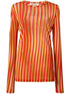 Dvf Diane Von Furstenberg Graphic Stripe Top - Blue