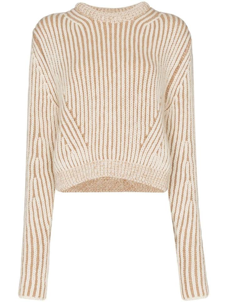 Chloé Two-tone Ribbed Sweater - Neutrals
