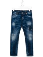 Dsquared2 Kids Distressed Jeans, Girl's, Size: 16 Yrs, Blue