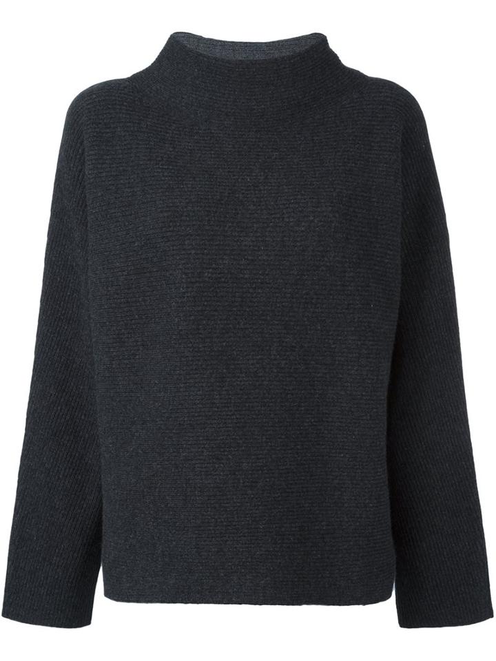 Vince Funnel Neck Sweater, Women's, Size: Small, Grey, Cashmere/merino