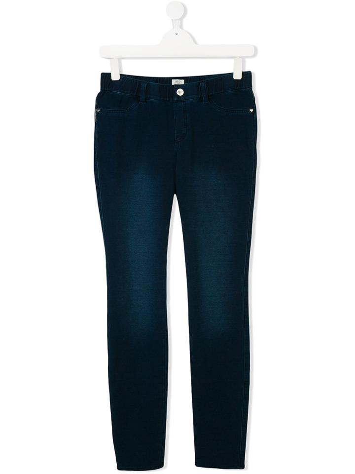 Armani Junior Slim Fit Trousers - Blue