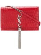 Saint Laurent Kate Chain And Tassel Wallet - Red