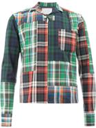 Kolor Plaid Patchwork Shirt Jacket - Green