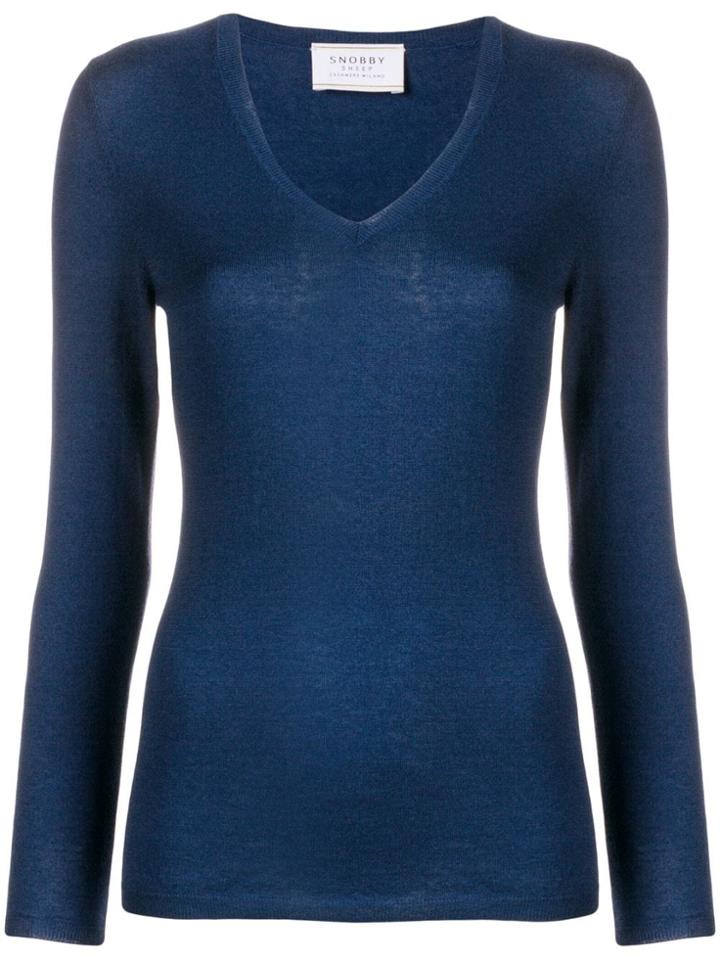 Snobby Sheep Fine Knit Sweater - Blue