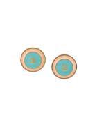 Chanel Vintage Cc Button Clip-on Arrings