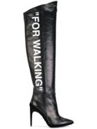 Off-white For Walking Knee-high Boots - Black