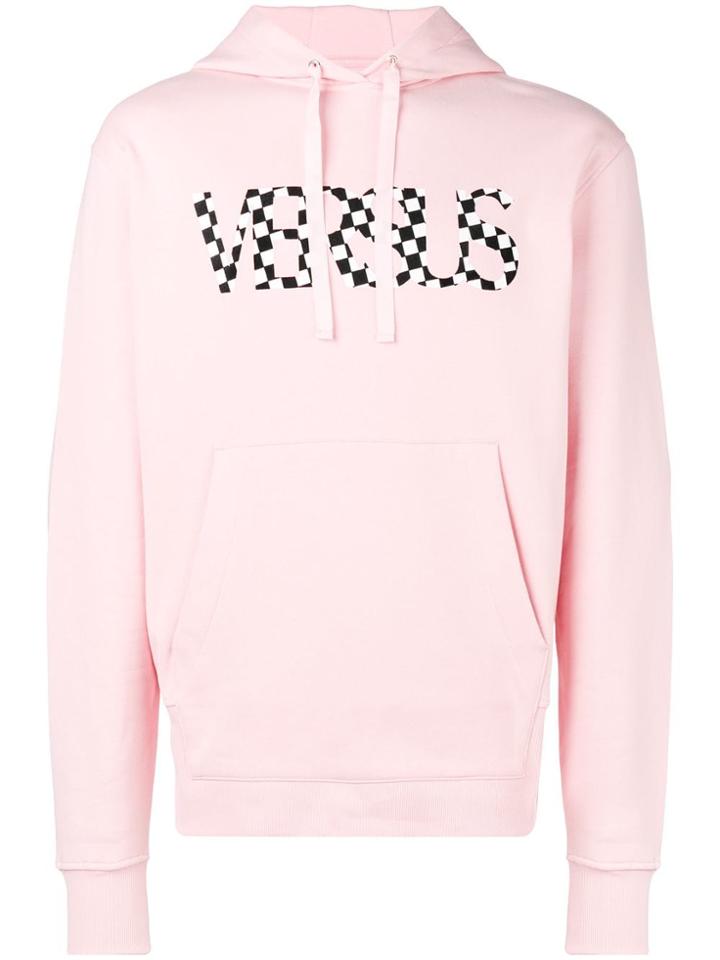 Versus Logo Patch Hoodie - Pink & Purple