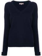 N.peal Contrast Stripe Sweater - Blue