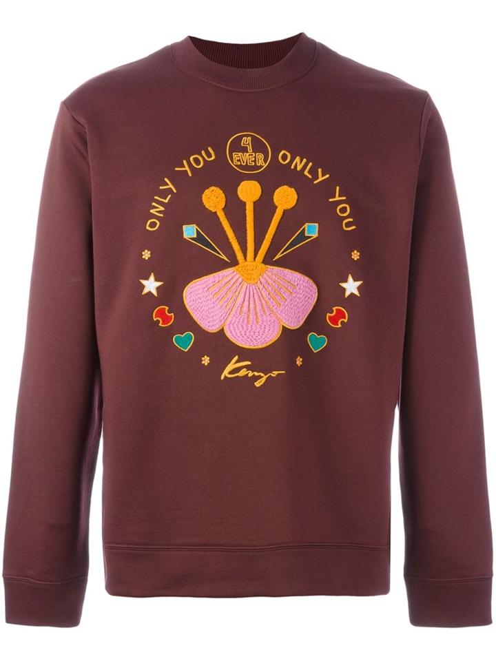 Kenzo 'tanami' Sweatshirt, Men's, Size: Medium, Pink/purple, Cotton/polyester