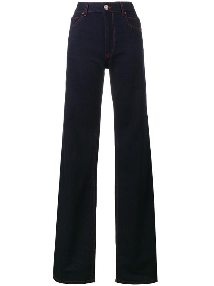 Calvin Klein 205w39nyc Flared Jeans With Contrast Stitching - Blue