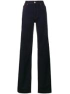 Calvin Klein 205w39nyc Flared Jeans With Contrast Stitching - Blue