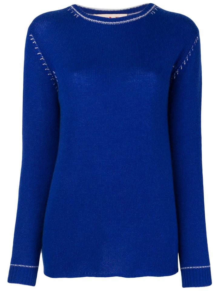 Marni Contrast Stitch Sweater - Blue