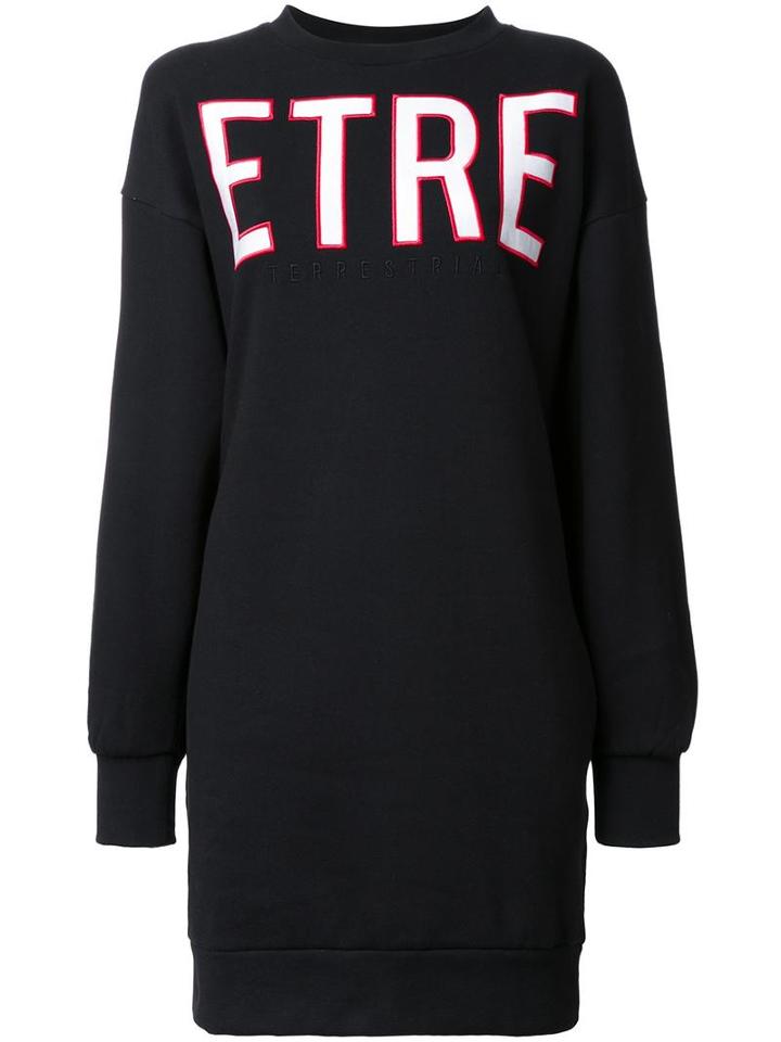 Être Cécile 'etre Terrestrial' Sweatshirt Dress, Women's, Size: Xs, Black, Cotton