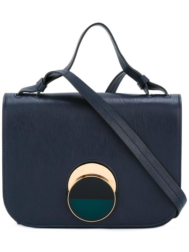 Marni Pois Crossbody Bag, Women's, Blue, Leather