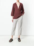 Masscob Tunic Detail Blouse - Brown