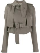 Rick Owens Cropped Trench-style Jacket - Neutrals