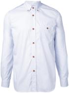 Junya Watanabe Comme Des Garçons Man - Back Print Button-down Shirt - Men - Cotton/nylon/polyurethane - Xl, Blue, Cotton/nylon/polyurethane