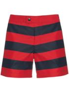 Jil Sander Striped Swim Shorts - Blue