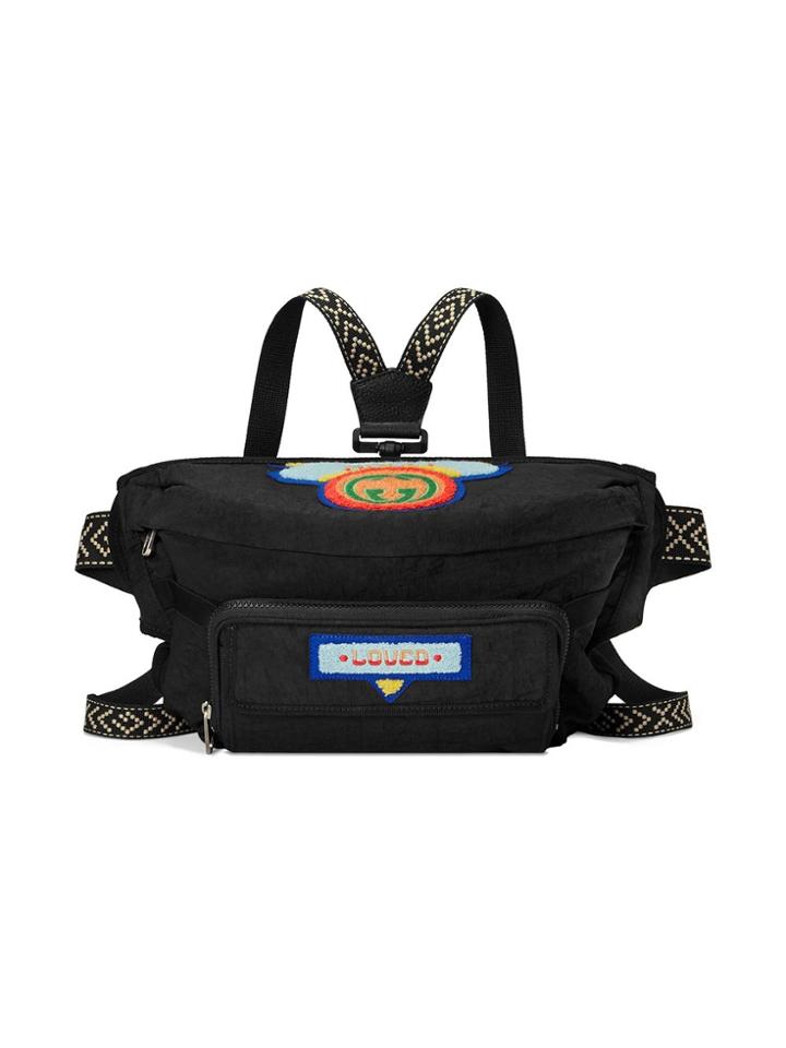 Gucci Belt Bag With Gucci '80s Patch - Black